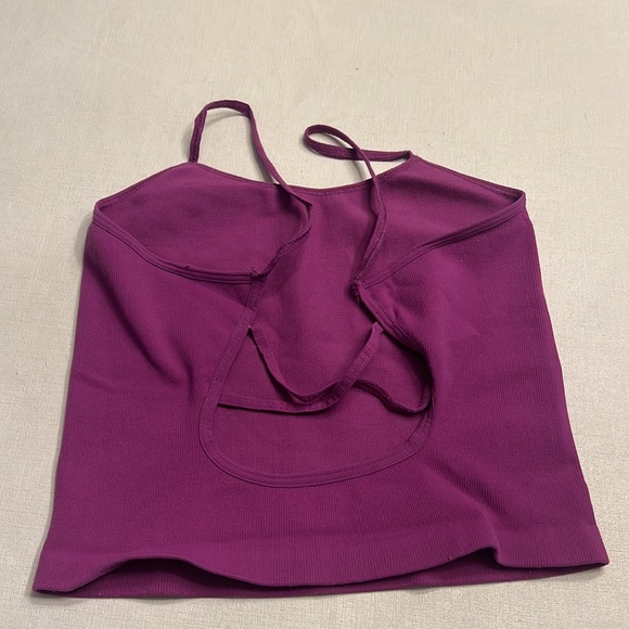 Free People Strappy Back Tighten Up Tank Purple - Picture 4 of 7